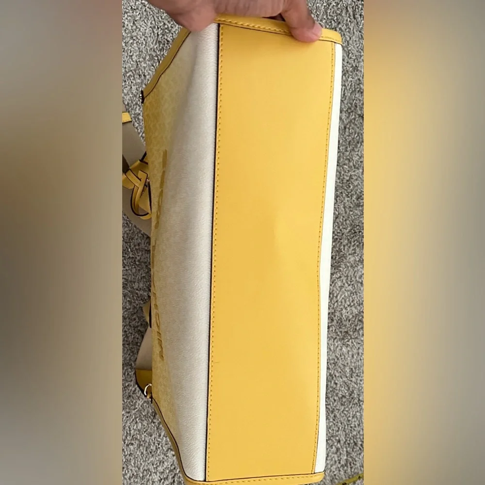 Michael Michael Kors Mirella Yellow Logo Medium Tote Bag